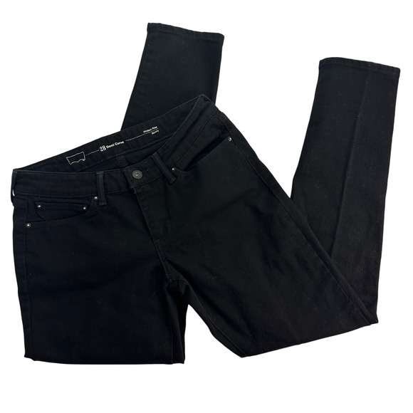 Levi's 28 Demi Curve Modern Rise Skinny Black Denim Jeans Women's Casual - Picture 1 of 14
